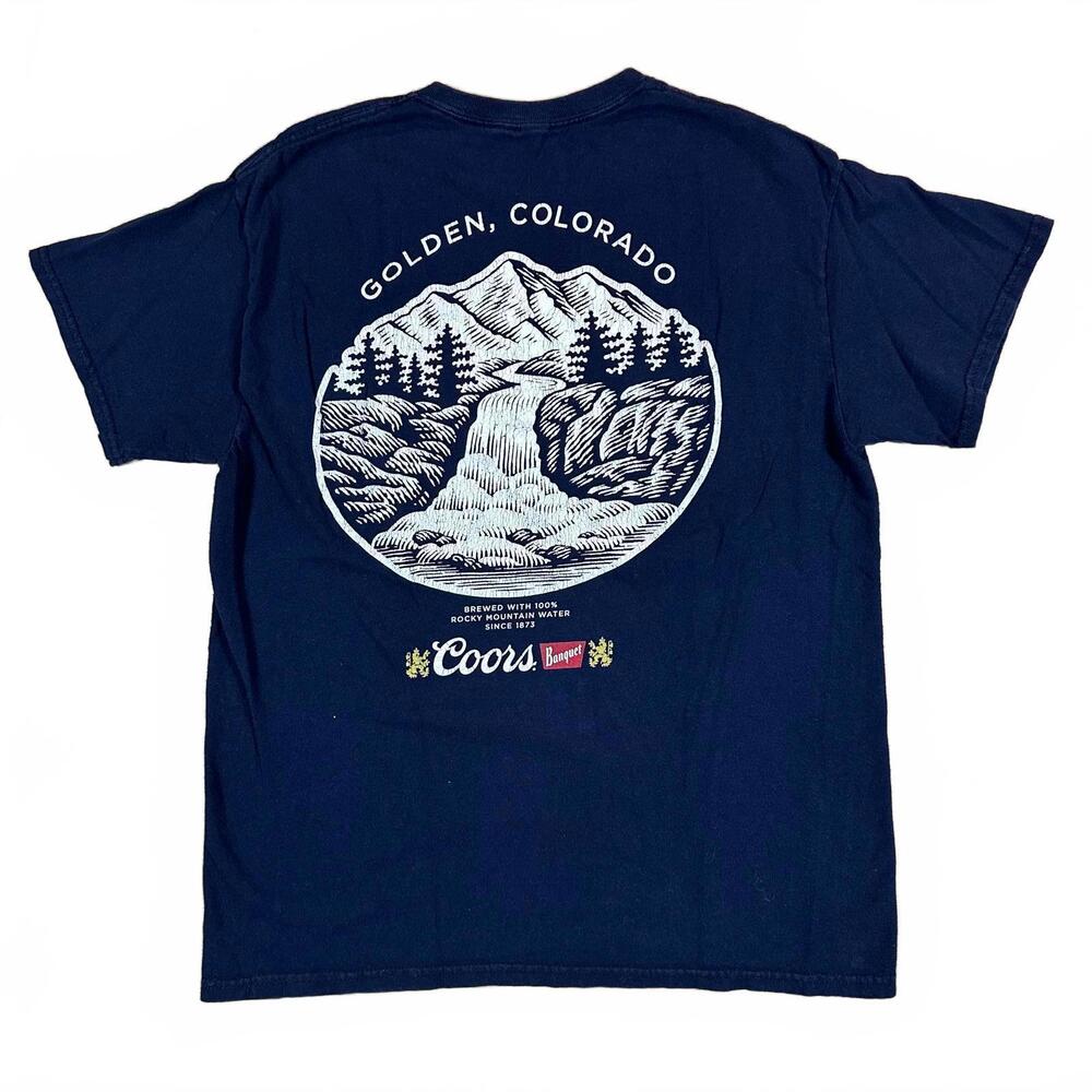 Coors Mens T-shirt Medium Navy Blue